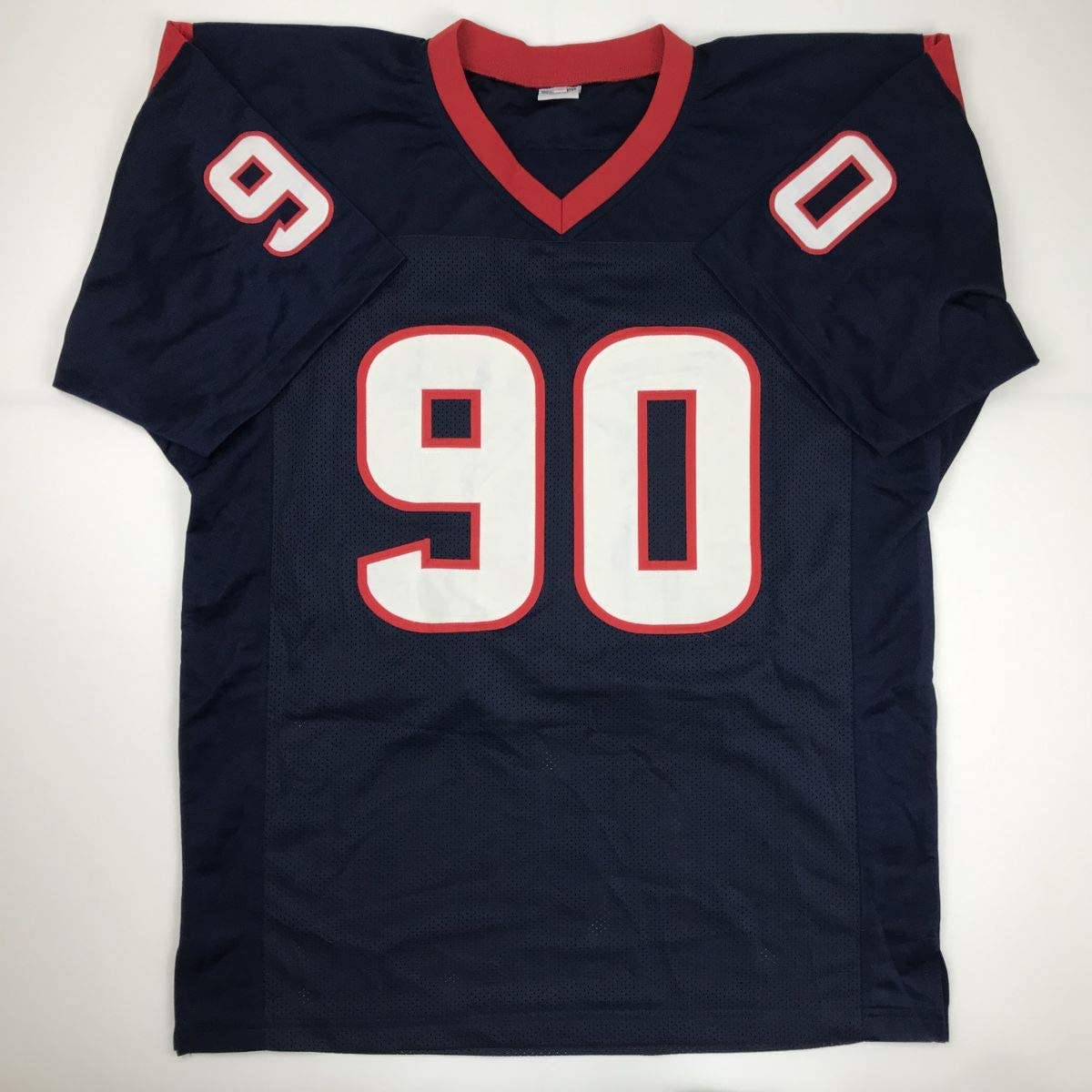 Autographed/Signed Jadaveon Clowney Houston Blue Football Jersey PSA/DNA COA Holo Only