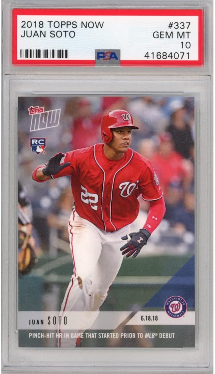 Graded 2018 Topps Now Juan Soto #337 Rookie RC Baseball Card PSA 10 Gem Mint