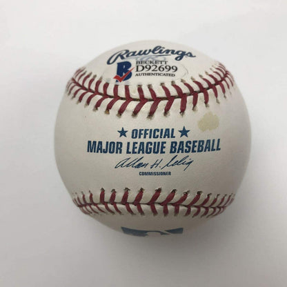 Autographed/Signed CC C.C. Sabathia Yankees Rawlings Official Major League Baseball ROML Beckett BAS COA