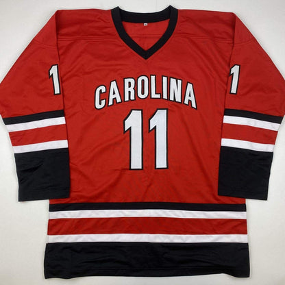 Autographed/Signed Jordan Staal Carolina Red Hockey Jersey Beckett BAS COA