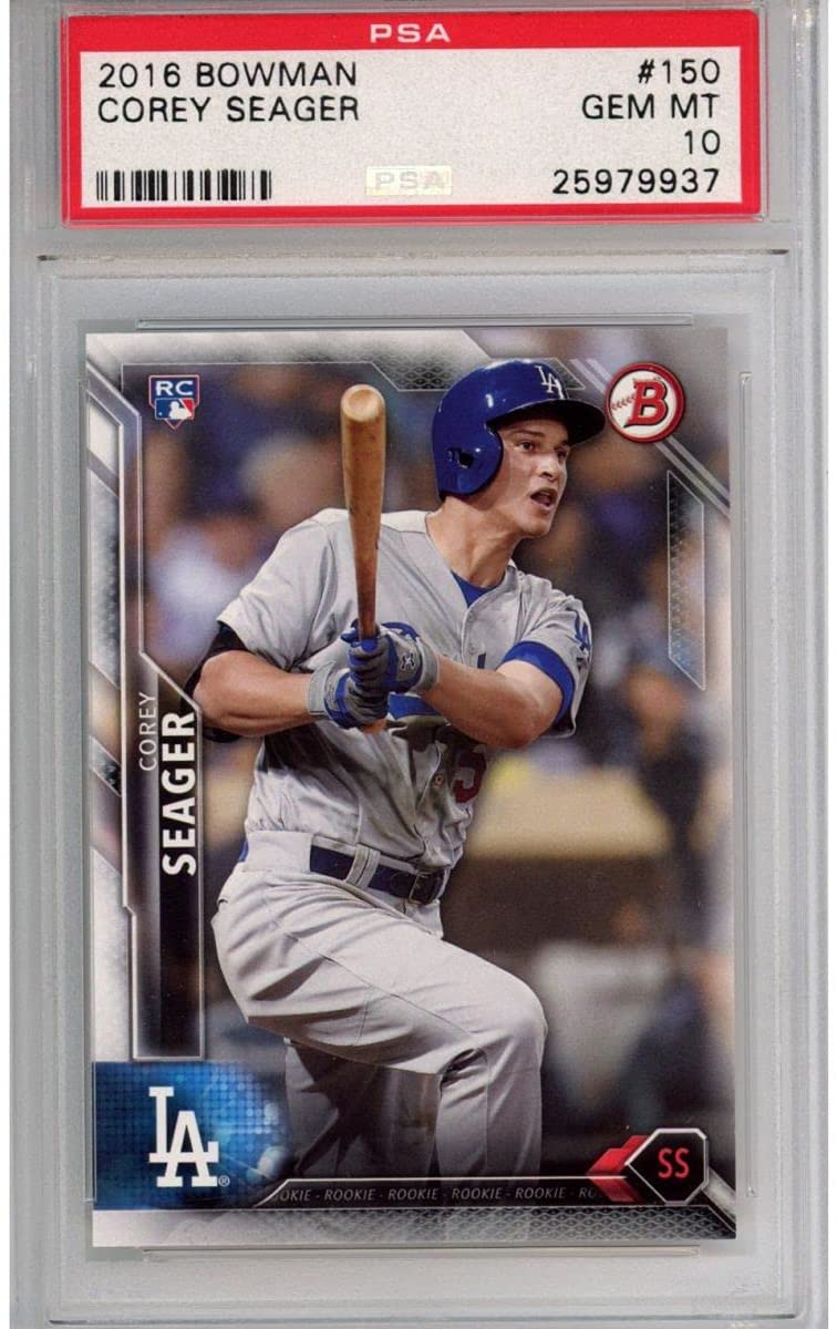 Graded 2016 Topps Bowman Corey Seager #150 Rookie RC Baseball Card PSA 10 Gem Mint