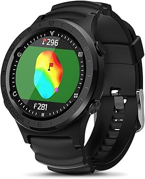 A3 Golf Watch Subscription Free with Green Undulation, 40k+ Preinstalled Courses, Lightweight w/Slope Mode, 1.3" Color Touchscreen, Bluetooth, Smart Green View Golf GPS & Fitness Mode BK