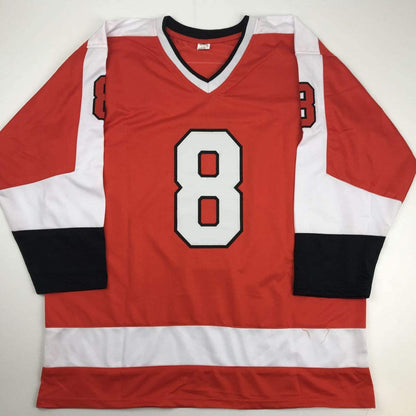 Autographed/Signed Dave Schultz The Hammer Philadelphia Orange Hockey Jersey JSA COA