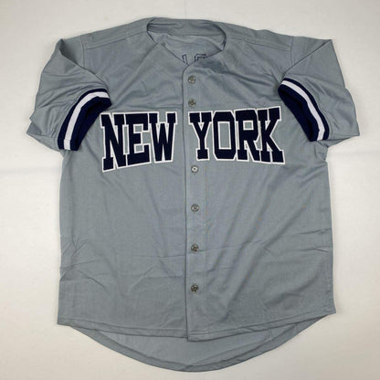 Autographed/Signed Gerrit Cole New York Grey Baseball Jersey JSA COA