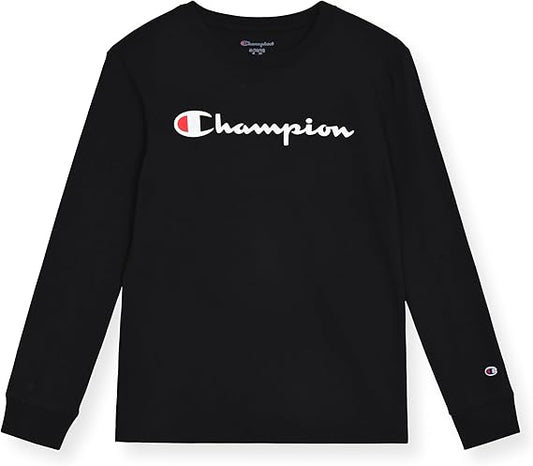 Champion Boys Long Sleeve Tee Shirt Kids Tops