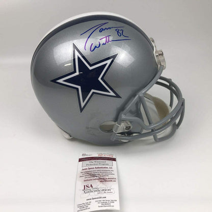 Autographed/Signed Jason Witten Dallas Cowboys Full Size FS F/S Replica Football Helmet JSA COA