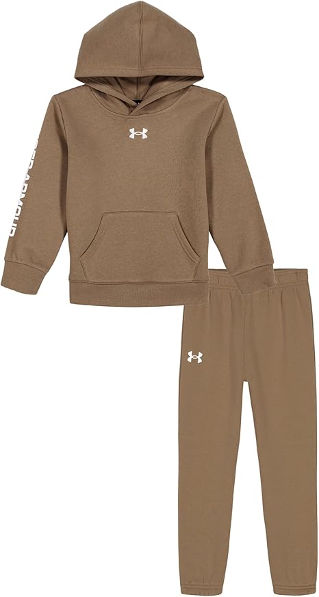 Under Armour UA RIVAL PO HOODIE SET, Camel - Pullover, 4