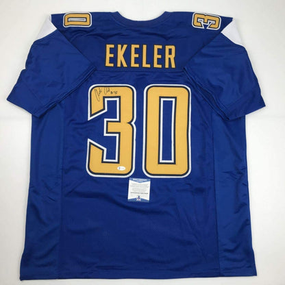 Autographed/Signed Austin Ekeler Los Angeles LA Color Rush Football Jersey Beckett BAS COA