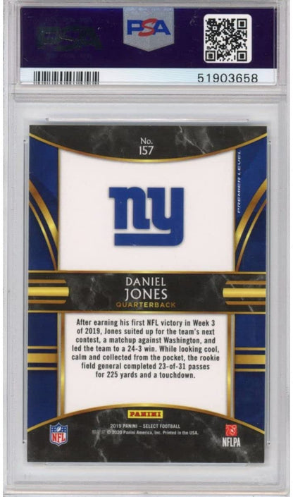 Graded 2019 Panini Select Daniel Jones #157 Rookie RC Football Card PSA 10 Gem Mint