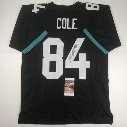 Autographed/Signed Keelan Cole Jacksonville Black Football Jersey JSA COA