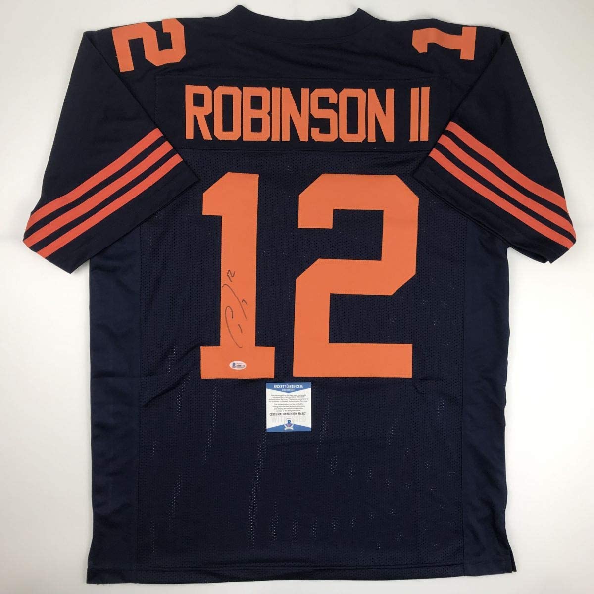 Autographed/Signed Allen Robinson II Chicago Retro Blue Football Jersey Beckett BAS COA
