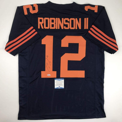 Autographed/Signed Allen Robinson II Chicago Retro Blue Football Jersey Beckett BAS COA