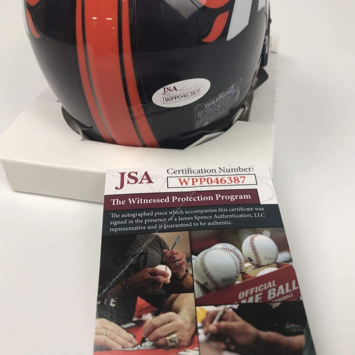 Autographed/Signed Courtland Sutton Denver Broncos Mini Football Helmet JSA COA