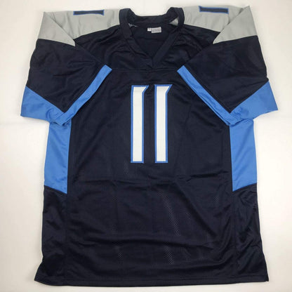 Autographed/Signed AJ A.J. Brown Tennessee Dark Blue Football Jersey JSA COA