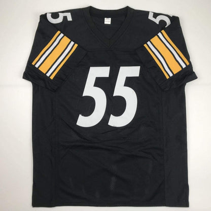 Autographed/Signed Devin Bush Pittsburgh Black Football Jersey JSA COA