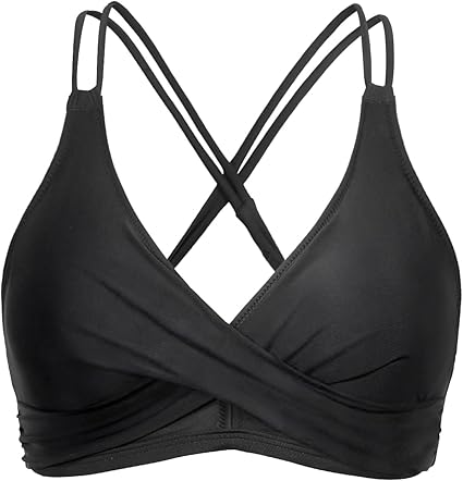 Holipick Women's Twist Front Bikini Tops - Push Up Bathing Suit Top Padded Swimsuit Top