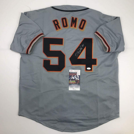 Autographed/Signed Sergio Romo San Francisco Grey Baseball Jersey JSA COA