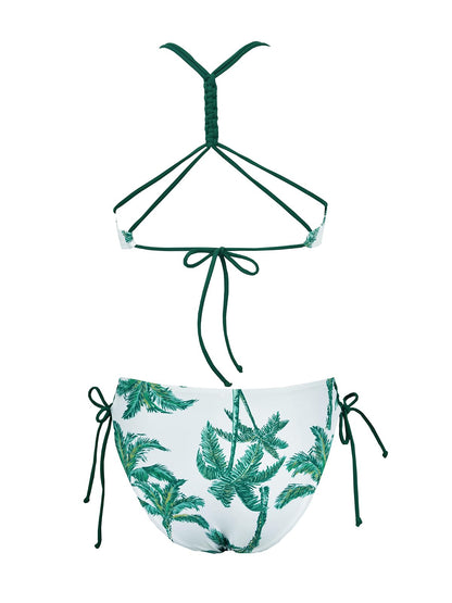 CUPSHE Women's 2 Piece Bikini Set Back Braided Straps with Reversible Bottom,M