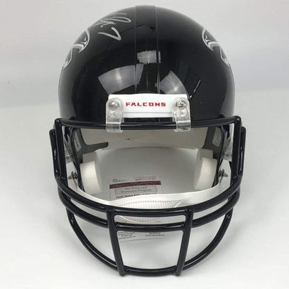 Autographed/Signed Michael Mike Vick Atlanta Falcons Full Size FS F/S Replica Football Helmet JSA COA