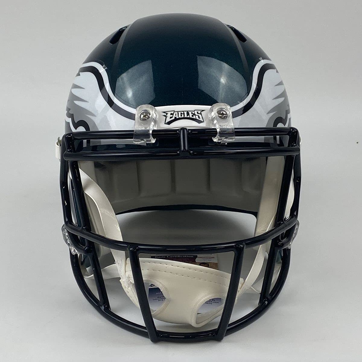 Autographed/Signed DeVonta Smith Philadelphia Eagles Full Size FS F/S Replica Football Helmet JSA COA