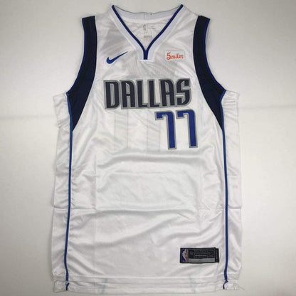 Autographed/Signed Luka Doncic Dallas White Basketball Jersey PSA/DNA COA