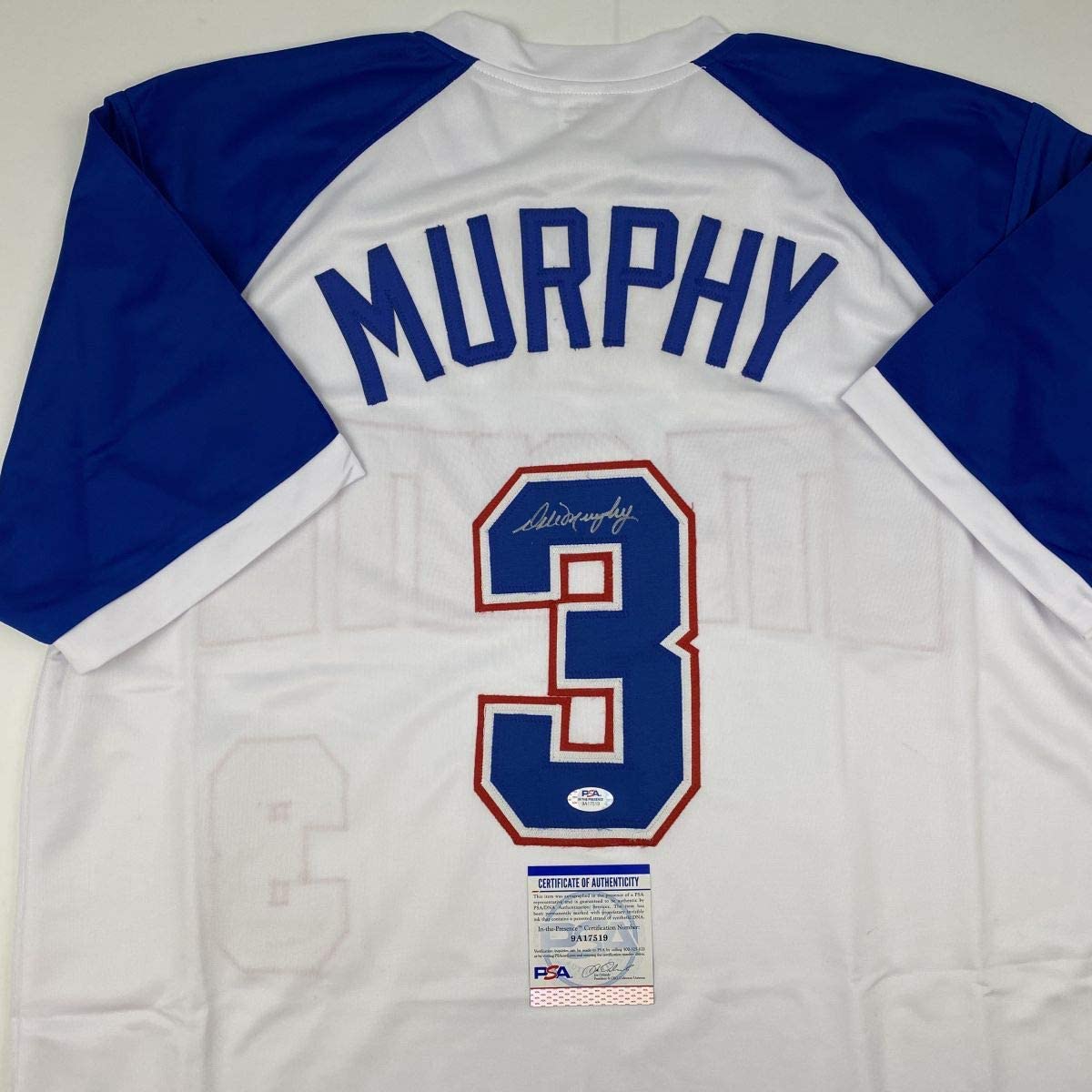 Autographed/Signed Dale Murphy Atlanta White Baseball Jersey PSA/DNA COA