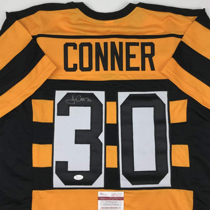 Autographed/Signed James Conner Pittsburgh Bumble Bee Football Jersey JSA COA