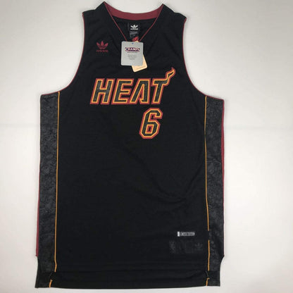 Autographed/Signed LeBron James Miami Heat Black Limited Edition Basketball Jersey Upper Deck UDA COA