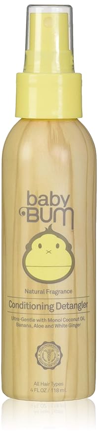 Baby Bum Baby Bum Conditioning Detangler Spray - Leave-in Conditioner ̢‰âÛÏ Natural Fragrance - Gentle & Safe With Soothing Coconut Oil - 4 Fl Ounce, 4 Fluid Ounce (Pack Of 6)