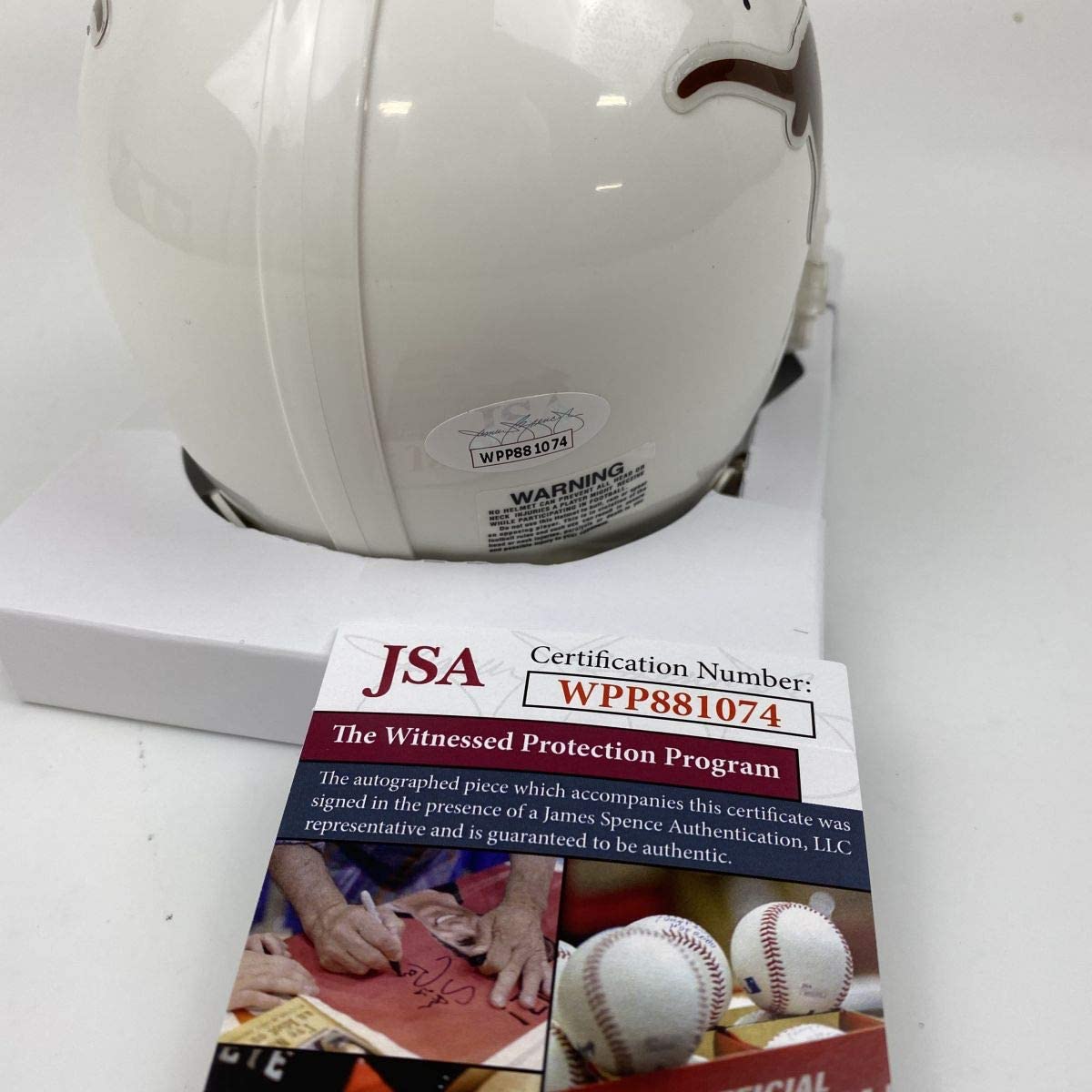 Autographed/Signed Ricky Williams Texas Longhorns College Football Mini Helmet JSA COA