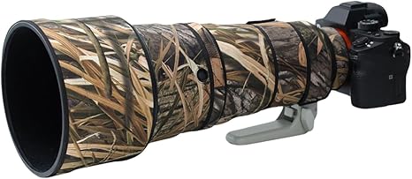 ROLANPRO Waterproof Lens Cover Camouflage Rain Cover for Sony FE 300mm F2.8 GM OSS Lens Protective Sleeve Lens Rain Coat-#49 Weed Camouflage Waterproof
