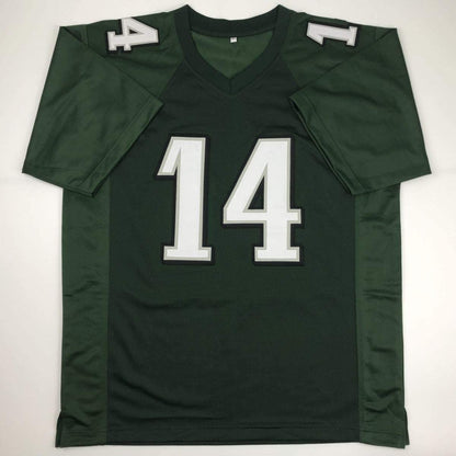 Autographed/Signed Doug Pederson Philadelphia Green Football Jersey Beckett BAS COA