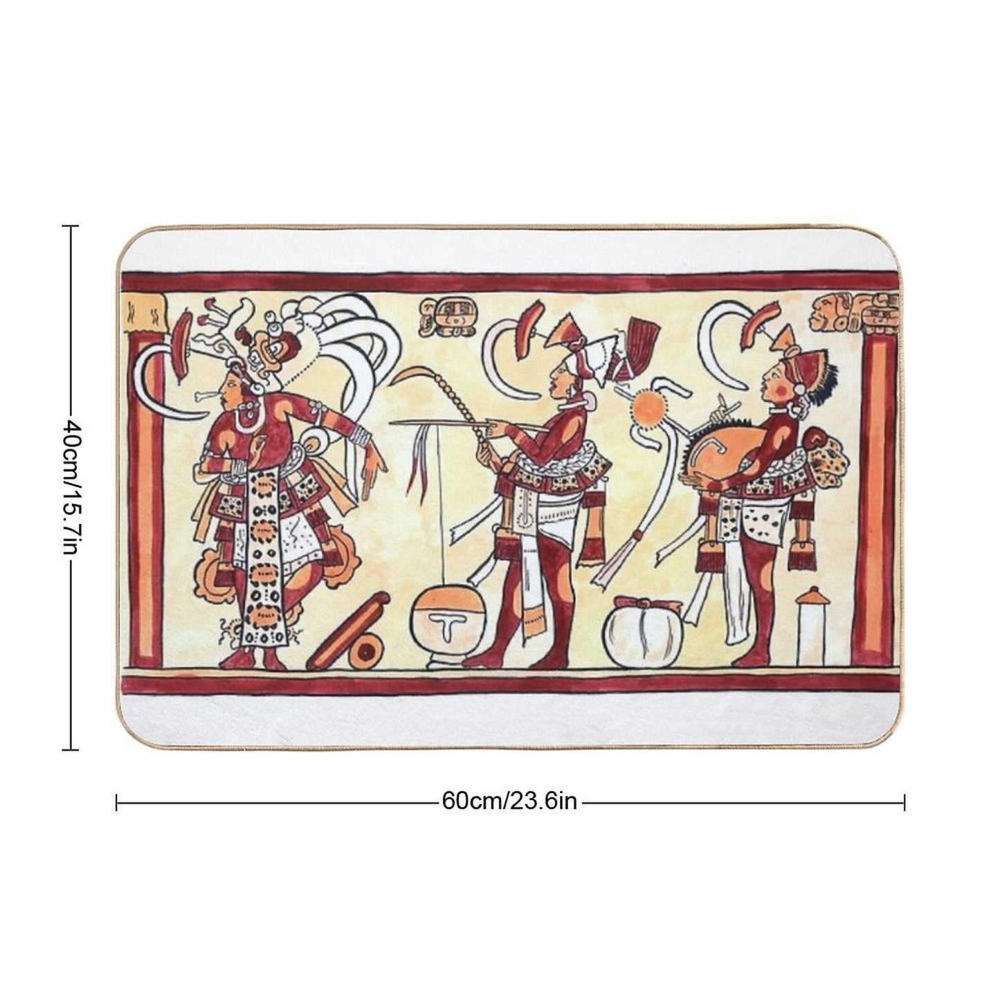 Mayan Pottery 02  Slip-Resistant Bath Mat