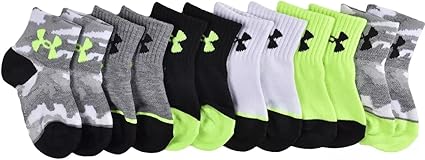 Under Armour Boys Multi Pack Printed Quarter Sock