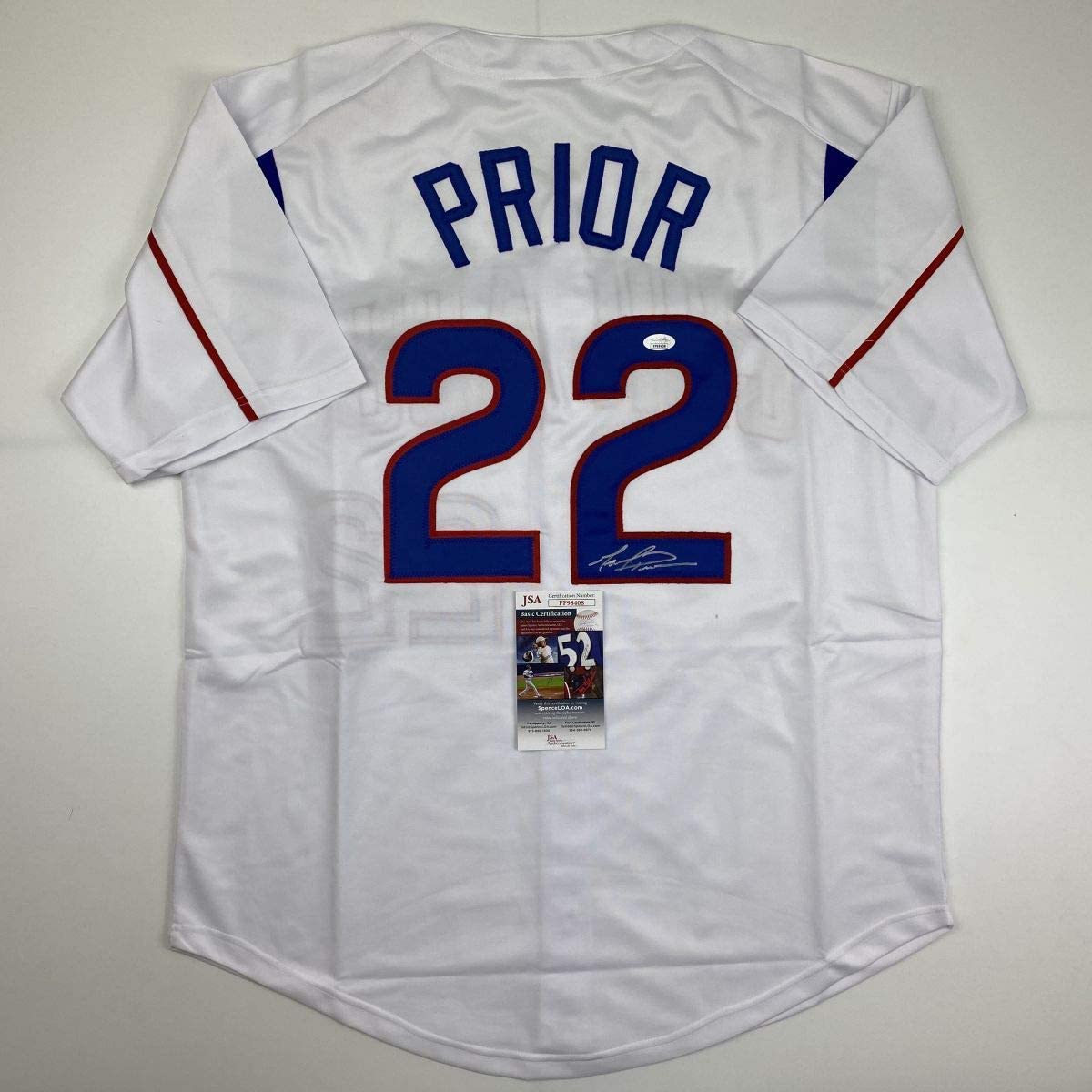 Autographed/Signed Mark Prior Chicago White Baseball Jersey JSA COA