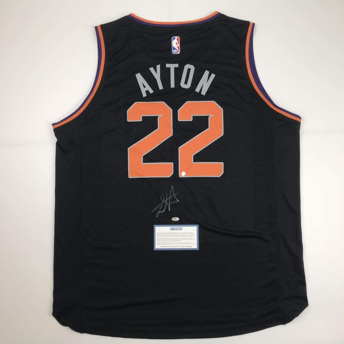 Autographed/Signed DeAndre Ayton Phoenix Black Basketball Jersey Steiner Sports COA