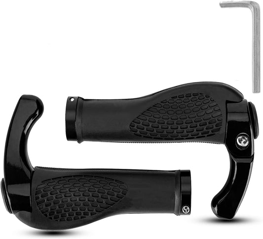 Single Lock-on Bike Grips Ergonomic Non-Slip Rubber