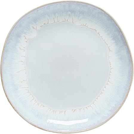 Costa Nova Ceramic Stoneware 11'' Dinner Plate - Brisa Collection, Sal (White) | Microwave & Dishwasher Safe Dinnerware | Food Safe Glazing | Restaurant Quality Tableware