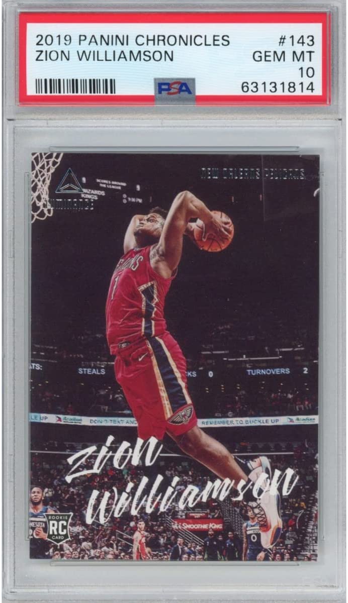 Graded 2019-20 Panini Chronicles Zion Williamson #143 Rookie RC Basketball Card PSA 10 Gem Mint