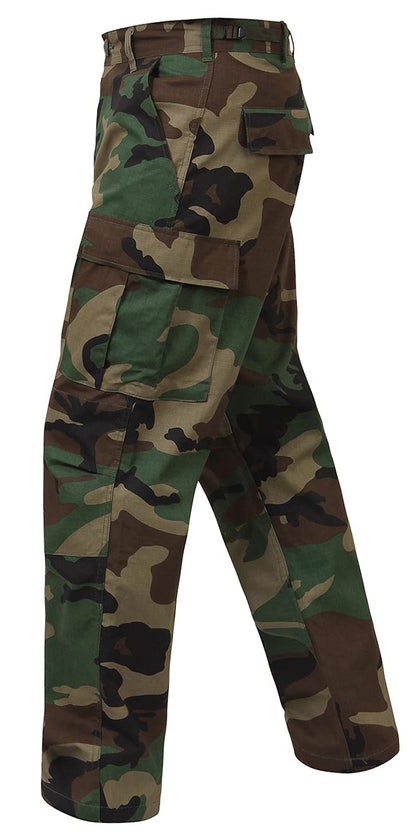 Rothco Rip-Stop BDU Pants (US, Alpha, X-Small, Regular, Regular, Woodland Camo)