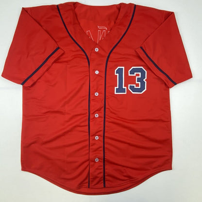 Autographed/Signed Ronald Acuna Jr. Atlanta Red Baseball Jersey JSA COA
