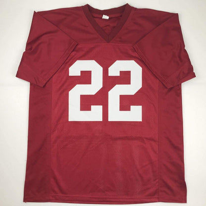 Autographed/Signed Mark Ingram Alabama Red College Football Jersey Beckett BAS COA