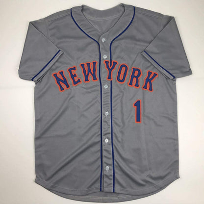 Autographed/Signed Mookie Wilson New York Grey Baseball Jersey JSA COA