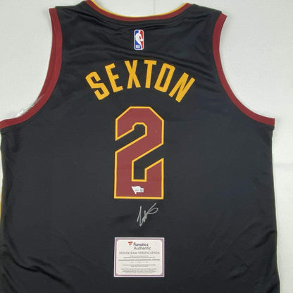 Autographed/Signed Collin Sexton Cleveland Cavaliers Black Basketball Jersey Fanatics COA
