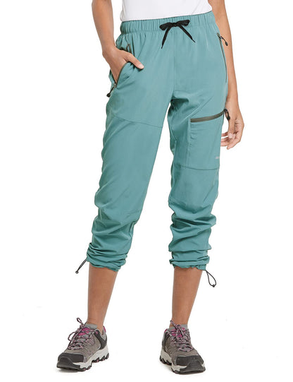BALEAF Women's Hiking Pants Quick Dry Water Resistant Lightweight Joggers Pant for All Seasons Elastic Waist Pond Size M