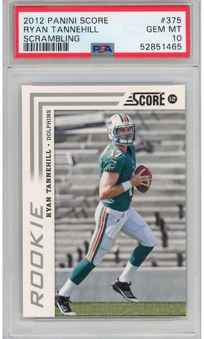 Graded 2012 Panini Score Ryan Tannehill #375 Scrambling Rookie RC Football Card PSA 10 Gem Mint
