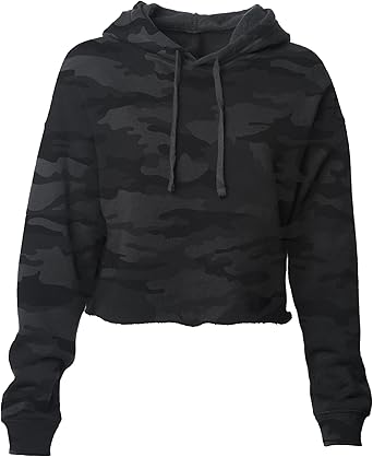 Global Blank Women's Crop Hoodie Long Sleeve Crop Top Sweatshirt with Hood for Women