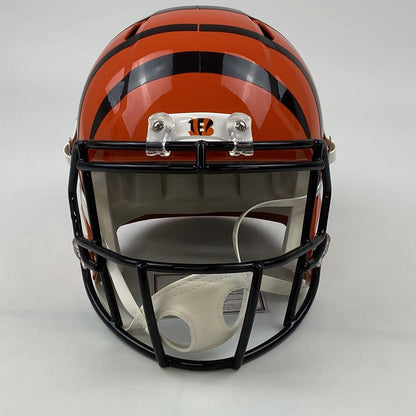 Autographed/Signed Ja'Marr Chase Cincinnati Bengals Full Size FS F/S Replica Football Helmet Fanatics COA