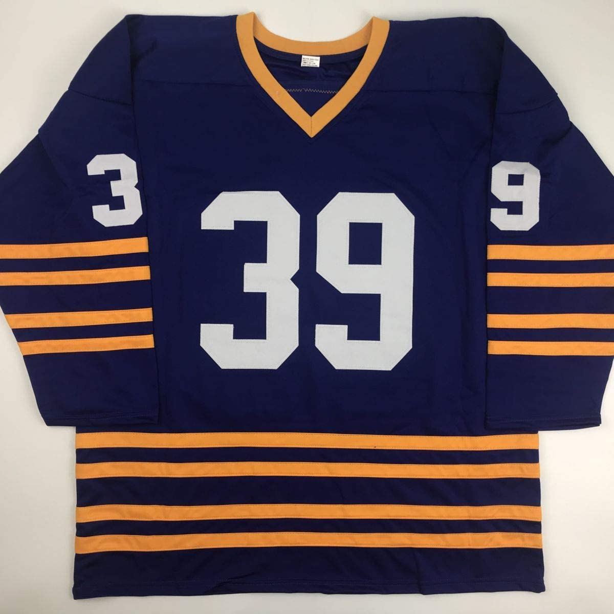 Autographed/Signed Dominik Hasek HOF 14 Buffalo Alternate Blue Hockey Jersey JSA COA