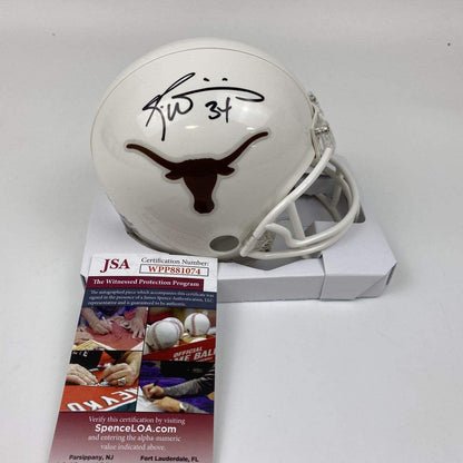 Autographed/Signed Ricky Williams Texas Longhorns College Football Mini Helmet JSA COA